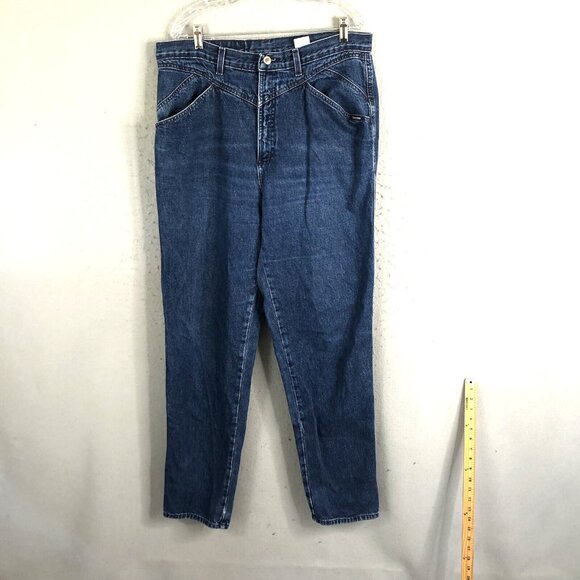 VINTAGE Rocky Mountain Jeans Juniors XL Blue Denim Bareback Western Riding - Picture 1 of 16